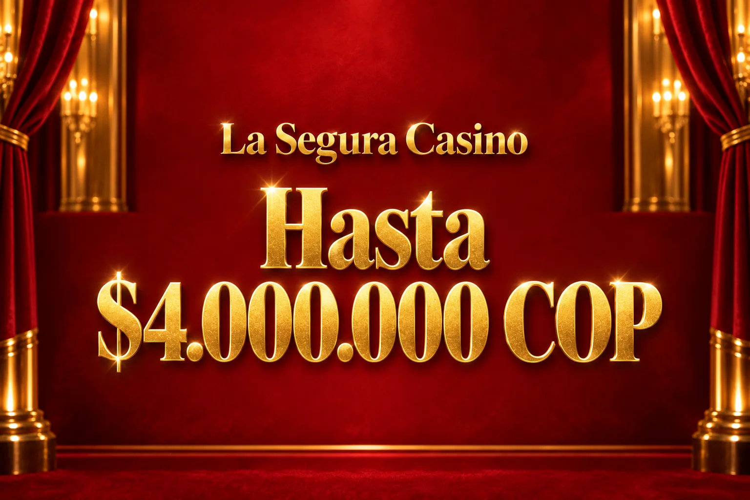 La Segura Casino — Bono de bienvenida de hasta $4.000.000 — $4.000.000 COP
